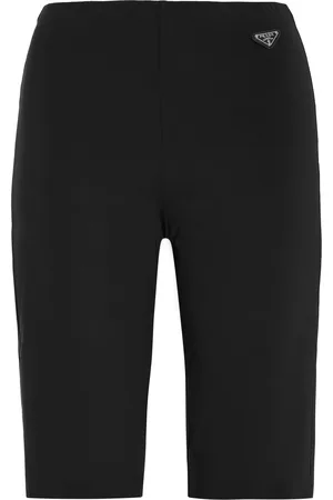 Prada Logo-Detailed Stretch-Jersey Biker Shorts, , IT 46