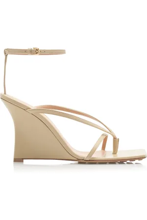 Bottega Veneta Lounge Leather Wedge Sandals, , IT 36.5