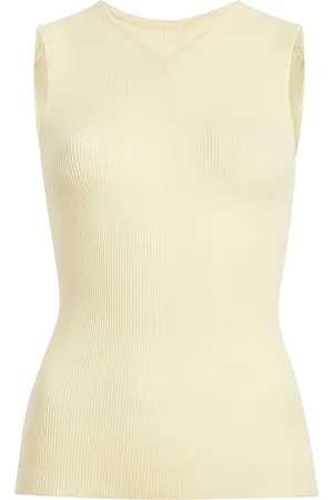 Khaite Renato Sheer-Knit Wool-Blend Top, , XS
