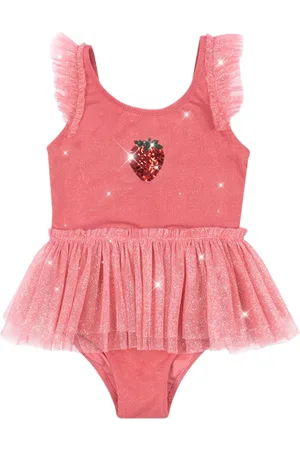 Konges Sløjd Amandine Ruffled Strawberry Swimsuit