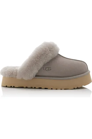 UGG Disquette Sheepskin Platform Slippers , , US 6