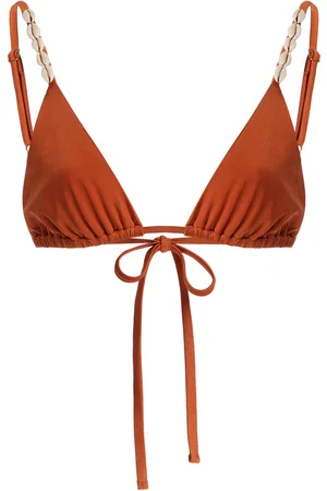 Sara Cristina Cowries-Detailed Bikini Top , , XS