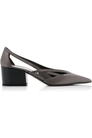 Prada Cutout Satin Pumps, , IT 36