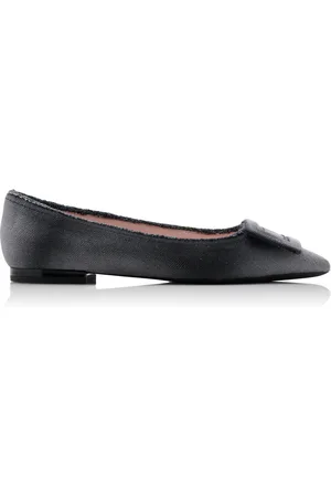 Roger Vivier Gommettine Raw Edge Denim Flats, , IT 36.5