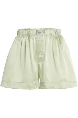 Comme Si La Boxer Classica Silk-Charmeuse Shorts, , XS