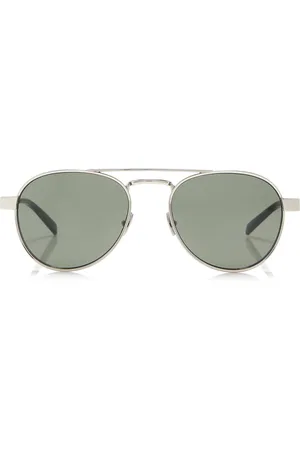 Saint Laurent Hyper Rimlock Aviator Sunglasses, , OS