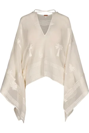 JOHANNA ORTIZ After Swimming Embroidered Cotton Poncho, , S