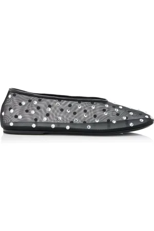 Khaite Marcy Crystal-Embellished Mesh Flats, , IT 36