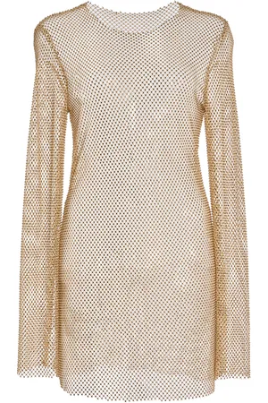 TOVE Carmen Crystal-Mesh Top, , XS