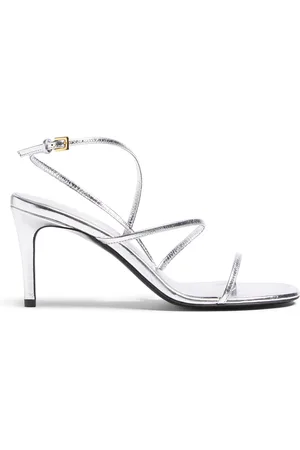 Khaite Loop Metallic Leather Sandals, , IT 37