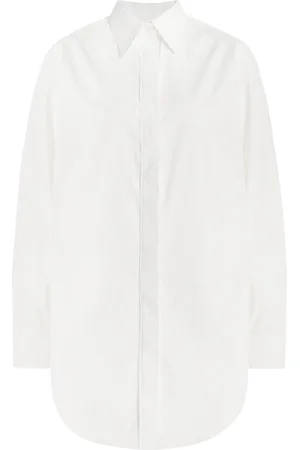 BRANDON MAXWELL The Mira Split Back Cotton Shirt, , US 4