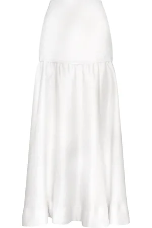 Andres Otalora Nuestro Tesoro Drop-Waist Linen Maxi Skirt, , US 2