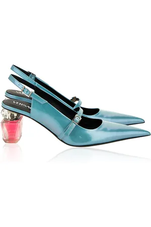 VERSACE Slingback Patent Leather Pumps, , IT 37.5