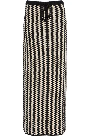By Malene Birger Raze Crocheted Organic Cotton Midi Skirt, /white, M