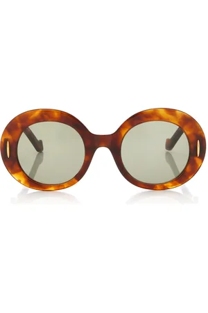 Loewe Anagram Oversized Round-Frame Acetate Sunglasses, , OS