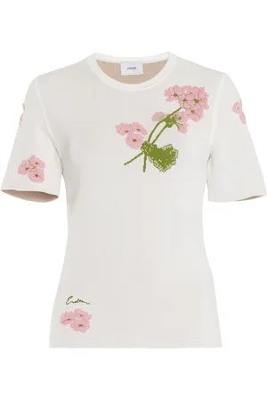 Erdem Embroidered Knit Jacquard Top, , XS
