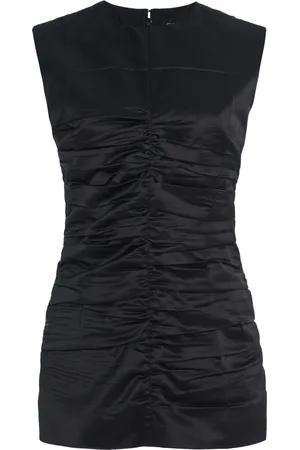 DEL CORE Ruched Satin Sleeveless Top, , IT 38