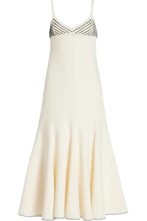 Anna October Devi Bead-Embellished Knit-Crepe Midi Dress , , S