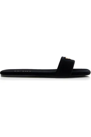 Prada Velvet Slide Sandals, , IT 36