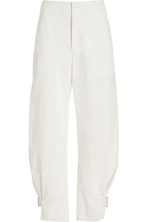 Proenza Schouler Kay Stretch-Cotton Twill Tapered Pants, , US 2