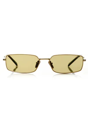 Prada Square-Frame Metal Sunglasses, , OS