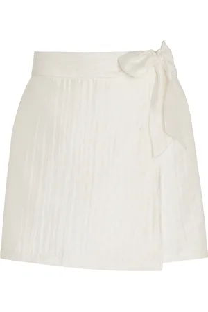 Usisi Sister Stephanie Linen-Blend Mini Wrap Skirt, , XS