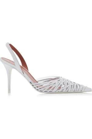 Amina Muaddi Lori Leather Slingback Pumps, , IT 36