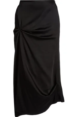 Victoria Beckham Draped Satin Midi Skirt, , UK 8