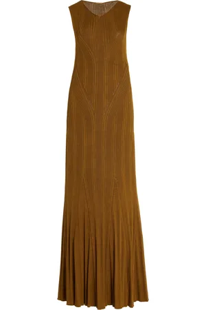 ADAM LIPPES Ribbed Silk Maxi Dress, , XS