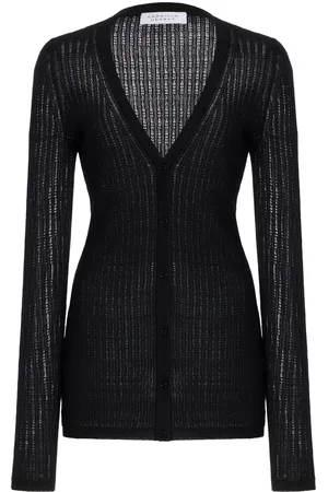 GABRIELA HEARST Emma Pointelle-Knit Cashmere-Silk Cardigan, , XS