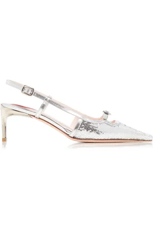 Roger Vivier Sequined Mini-Buckle Slingback Pumps, , IT 36