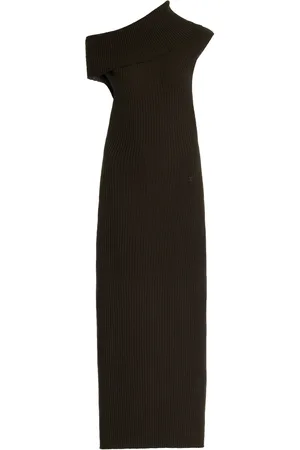 Courrèges Twisted Ribbed-Knit Maxi Dress, , S