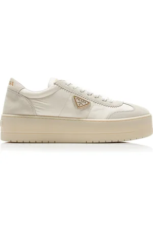 Prada Downtown Platform Suede Sneakers, , IT 37
