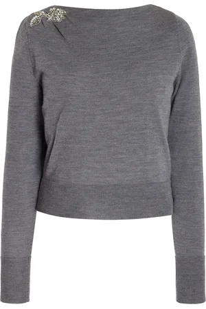 Erdem Embellished Knit Wool Top, , S