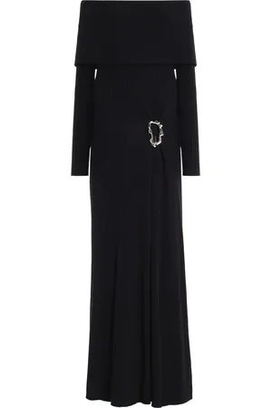 Anna Quan Phoebe Off-The-Shoulder Knit-Cotton Maxi Dress, , UK 4