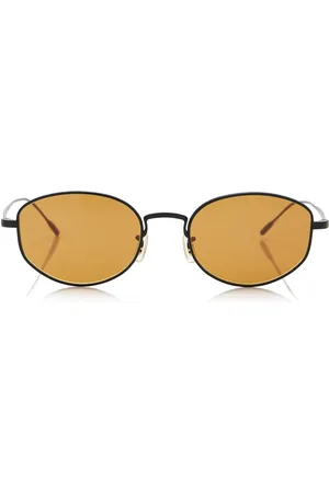 Oliver Peoples Estra Round-Frame Titanium Sunglasses, , OS