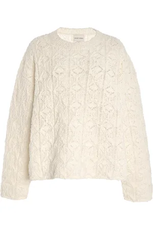 Loulou de Saison Nia Cotton-Silk Lace Sweater, , M