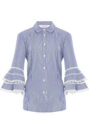 Carolina Herrera Embroidered Cotton Shirt, , US 14