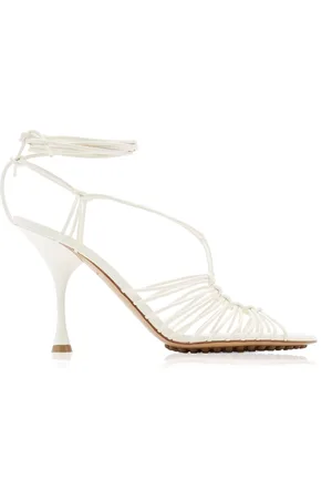 Bottega Veneta Dot Lace-Up Leather Sandals, , IT 36