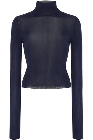 BRANDON MAXWELL The Cooper Ribbed-Knit Turtleneck Sweater, , XS
