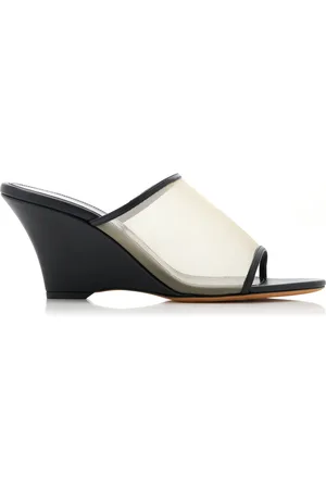 Khaite Marion Mesh Wedge Mules, , IT 40.5