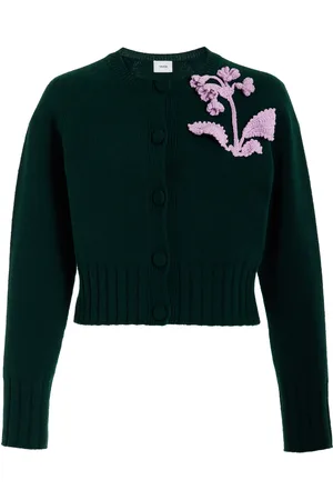 Erdem Embroidered Knit Wool Cardigan, , XS