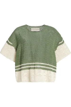 All That Remains Exclusive Willow Lace-Detailed Crocheted-Cotton Top, , AU 12