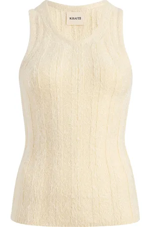 Khaite Lena Ribbed Silk-Cashmere Tank Top, , S