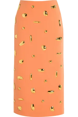ALEXIS Palmila Embellished Crepe Midi Skirt, , S