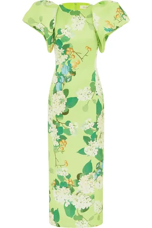 LEO LIN Lucinda Maxi Dress, Hydrangea In Lime, , AU 14