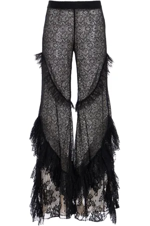 FRANCOISE Exclusive Carine Ruffled Lace Flared Pants, , FR 36