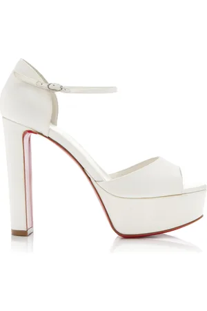 Christian Louboutin Sandaloo 130mm Crepe-Satin Platform Sandals, , IT 36