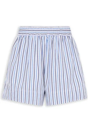 Paco rabanne Striped Side-Slit Shorts, , FR 36