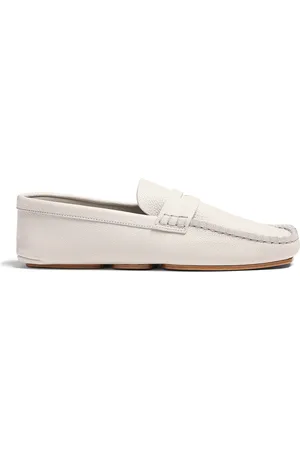 Khaite Billy Pebbled Leather Loafers, , IT 36